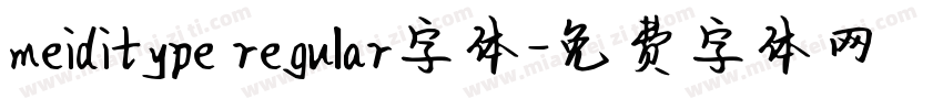 meiditype regular字体字体转换